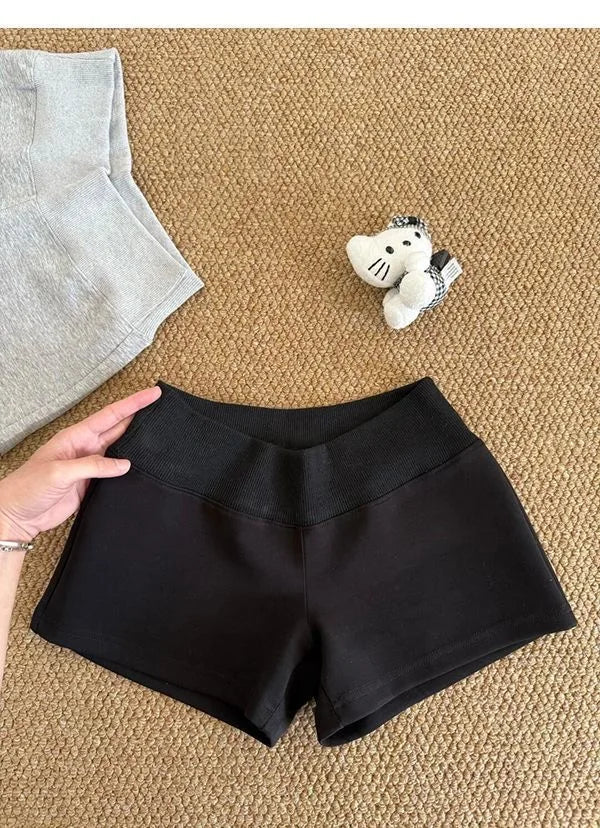 High Waist Embroidered Denim Shorts