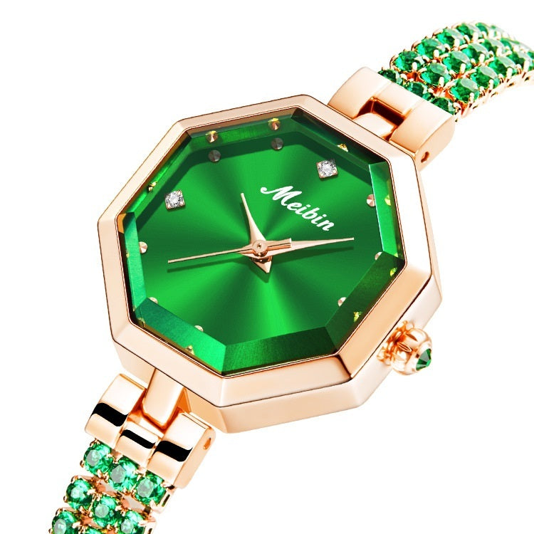 Rose Stone Octagonal Watch