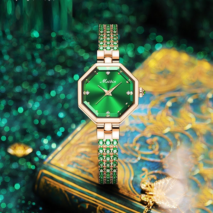Rose Stone Octagonal Watch