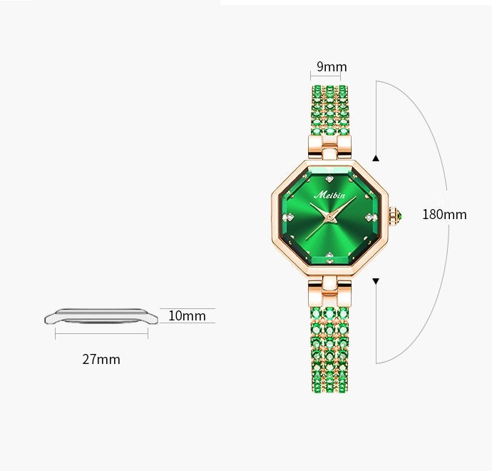 Rose Stone Octagonal Watch