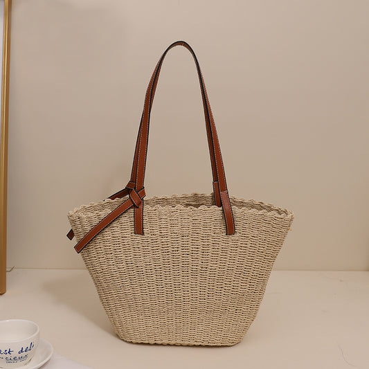 Large Woven Straw Tote Bag