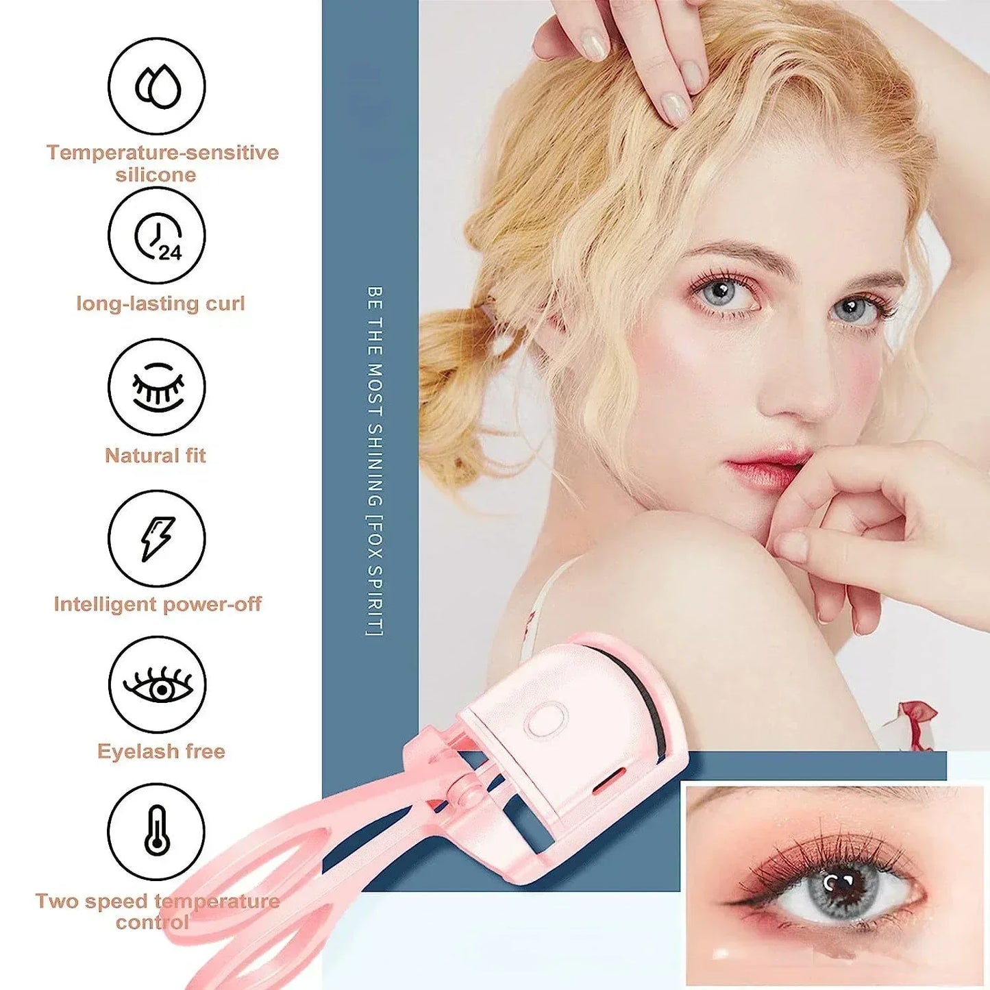 USB Rechargeable Electric Eyelash Curler