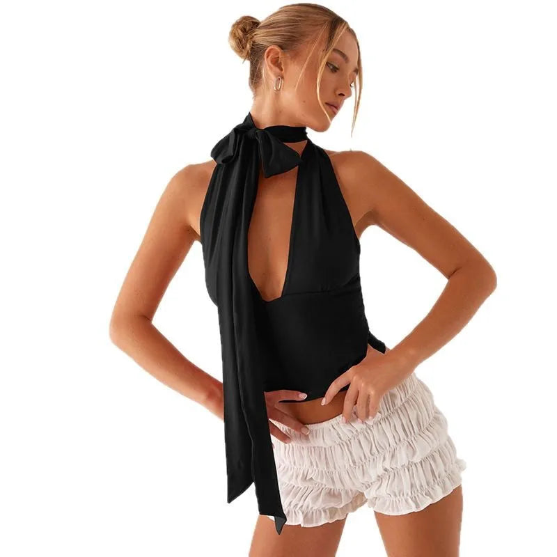 Sexy Backless Halter Tank Top for Women 