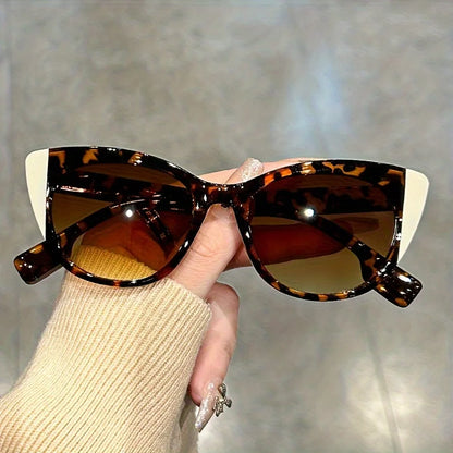 Glossy Red & Black Cat-Eye Sunglasses